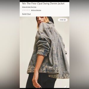 Free People We The Free Opal Swing Denim Jacket Size Large